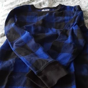 Boys plaid pullover shirt, sz M(7/8)